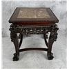Image 3 : Antique Chinese Carved Marble Top Side Table