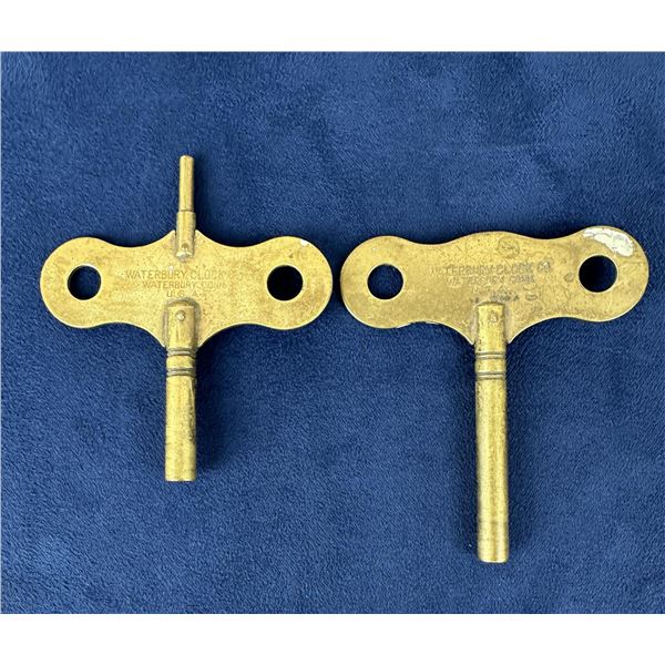 Waterbury Brass Clock Winding Keys