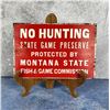 Image 1 : Montana State Game Preserve Tin Sign