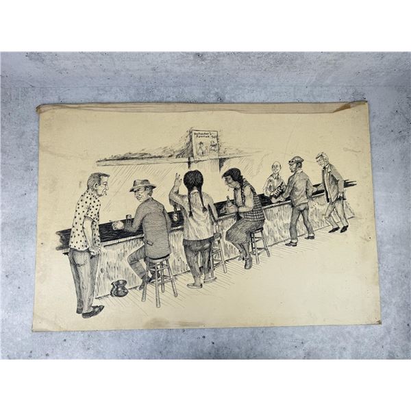 Thomas Patchett Original Pen & Ink Drawing