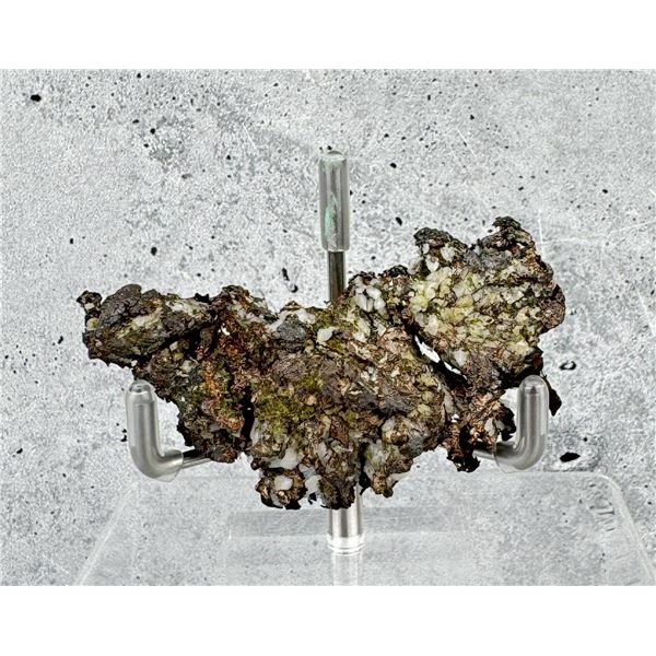 Copper on Silver Keweenaw Michigan Specimen