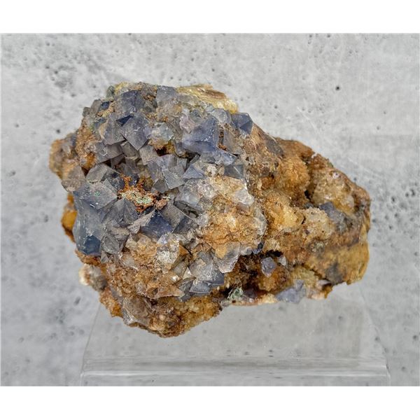 Blue Fluorite Crystal Cluster Specimen