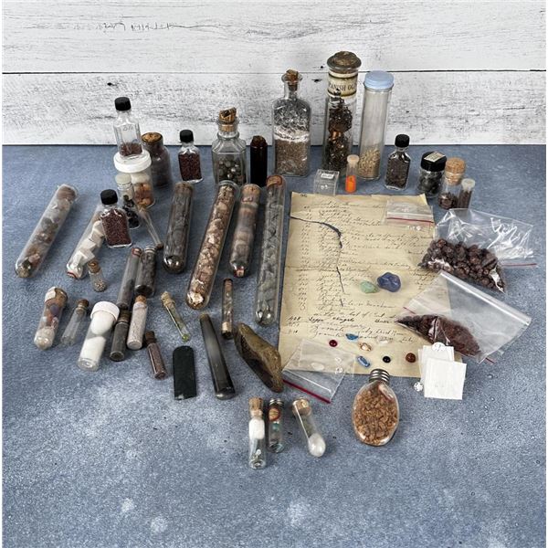 Large Grouping of Antique Mineral Specimens