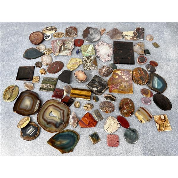 Large Collection of Mineral Specimen Slabs