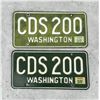 Image 1 : 1958-1962 Washington License Plate Set