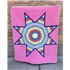 Image 1 : Antique Hand Stitched Lone Star Pattern Quilt