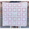 Image 1 : Antique Hand Stitched North Star Pattern Quilt