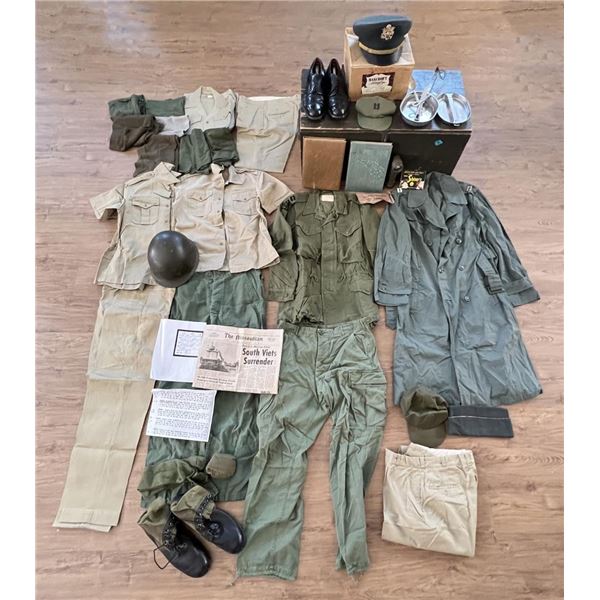 Korean War Military Apparel and Footlocker