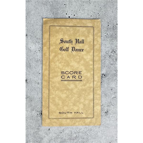 1929 College Dance Card