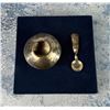 Image 2 : Navajo Sterling Silver Salt Cellar & Spoon