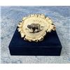 Image 1 : Scrimshaw Buffalo On An Elk Horn Belt Buckle