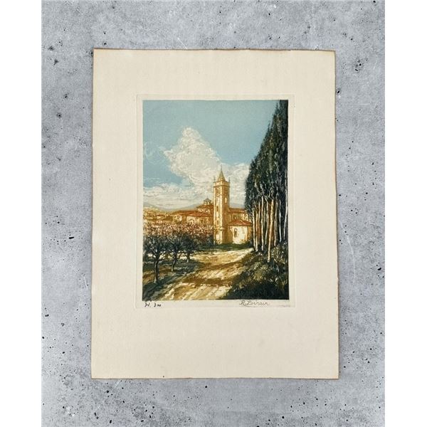 Rene Lorrain Etching