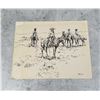 Image 1 : Sheryl Bodily Montana Cowboy Pen and Ink Drawing