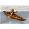 Image 1 : Alaskan Inuit Eskimo Carved Wood Kayak