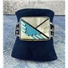 Image 1 : Zuni Indian Sterling Mother Of Pearl Bracelet