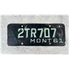Image 1 : 1961 Montana Trailer License Plate