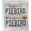 Image 1 : California Personalized Vanity License Plate Set