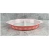 Image 2 : Pyrex Pink Daisy 1 1/2qt Divided Casserole