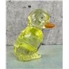 Image 3 : Fenton Uranium Topaz Glass Duck Paperweight PNWFA