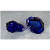 Image 4 : Mosser Glass Cobalt Blue Persian Cat Covered Dish