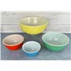 Image 1 : Pyrex Primary Colors 4 Piece Mixing Bowl Set