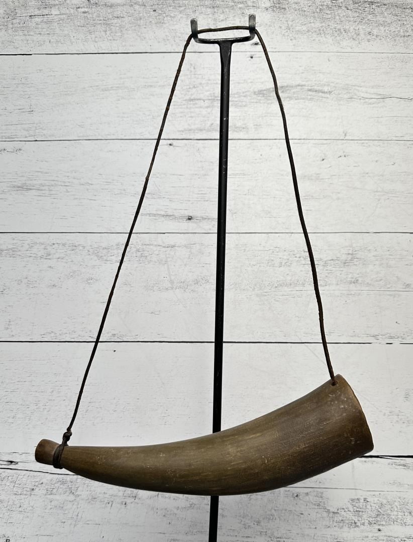 Whetstone Cutlery Powder Horn - Early American Frontier Style Replica For Display