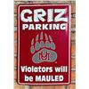Image 1 : University of Montana Griz Parking Sign