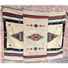 Image 2 : Antique Mexican Texcoco Saltillo Blanket Rug