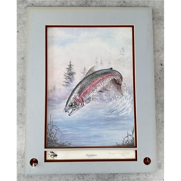 Floyd Broadbent Splashdance Rainbow Trout Print