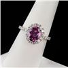 Image 1 : 2.80 ctw Purplish Pink Sapphire and 0.70 ctw Diamond 14K White Gold Ring (GIA CE
