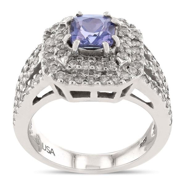 1.50 ctw UNHEATED Color-Change Sapphire and 0.93 ctw Diamond 14K White Gold Ring