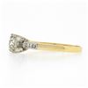 Image 6 : Antique Edwardian 14k TT Gold 0.43 ctw European Diamond w/ Accents Engagement Ri