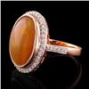 Image 2 : 8.56 ctw Opal and 0.62 ctw Diamond 14K Rose Gold Ring