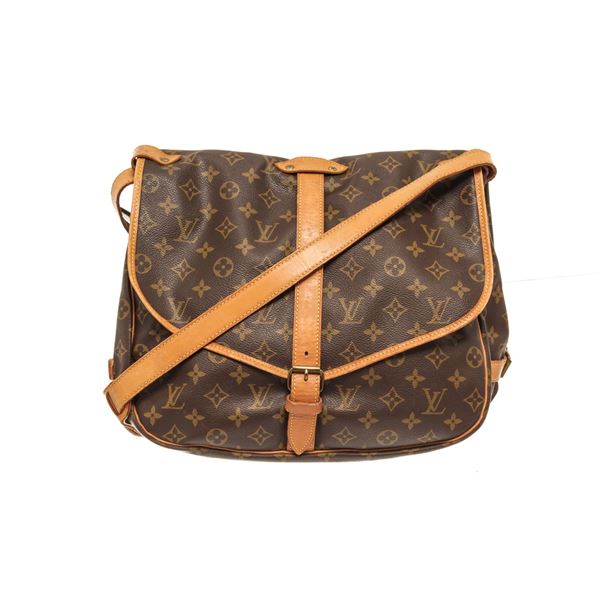 Louis Vuitton Brown Monogram Canvas Saumur 35 Shoulder Bag