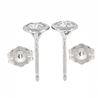 Image 5 : New 14k White Gold 0.52 ctw Martini Bezel Round Brilliant Diamond Stud Earrings