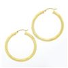 Image 4 : NEW Classic 14K Yellow Gold 3.9mm Wide Plain Polished Round Hoop Snap Earrings