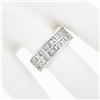 Image 3 : 14k White Gold 6.0 ctw Princess Channel Diamond Dual Double Row Eternity Band Ri