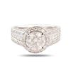 Image 3 : 1.63 ctw SI3 CLARITY CENTER Diamond 18K White Gold Ring (2.79 ctw Diamonds) EGL