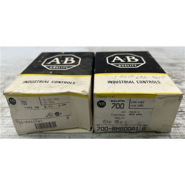 (2) Allen Bradley #700-RM800A1 Control Relays