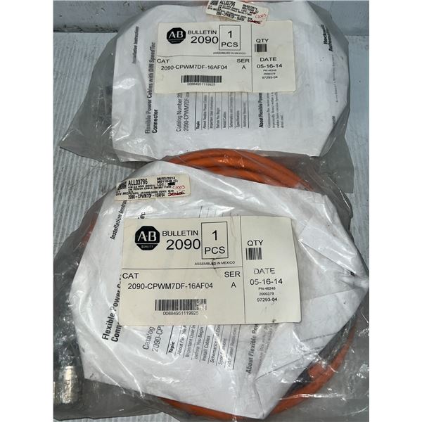 (2) Allen-Bradley #2090-CPWM7DF-16AF04 Cables
