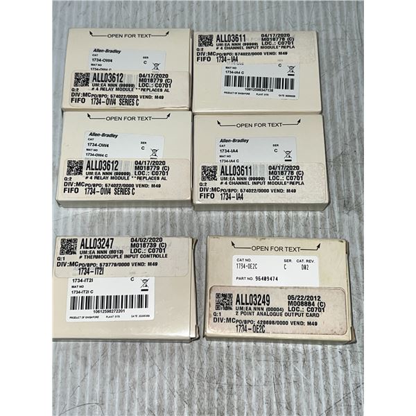 Lot of (6) Allen-Bradley Cards
