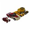 Image 1 : 4Pcs Of Die Cast Cars: Hot Rod, Corvette, And More