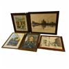 Image 1 : 5 Assorted Vintage Framed Prints