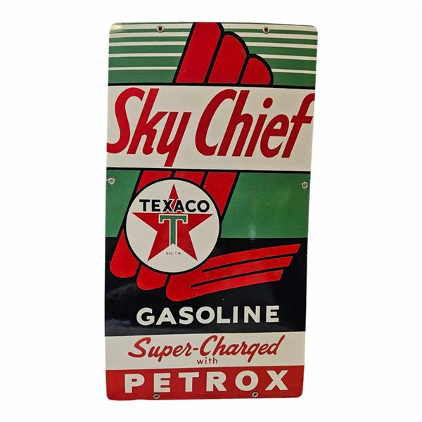 N.O.S. Texaco Sky Chief Orilla 56 Porcelain Sign