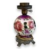 Image 3 : Antique Hand Painted Floral Themed Gone With The Wind Lamp