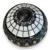 Image 8 : Beautiful Artist Signed Bronze Lamp With Leaded Glass Shade