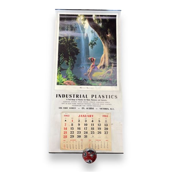 Vintage 1962 Industrial Plastics Victoria B.C. Advertising Calendar