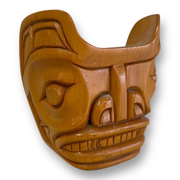 Vintage First Nations Hand Carved Bear Signed R.P.L. 1999