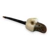 Image 2 : Vintage Hand Carved Soapstone Eagle Head Wooden Pipe