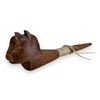 Image 2 : Vintage First Nations Hand Carved Bison Head Pipe